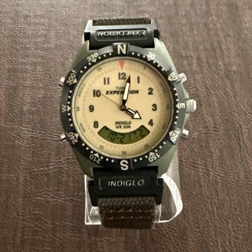 Rare Vintage 1990s Timex Men's Expedition Analog Digital Field