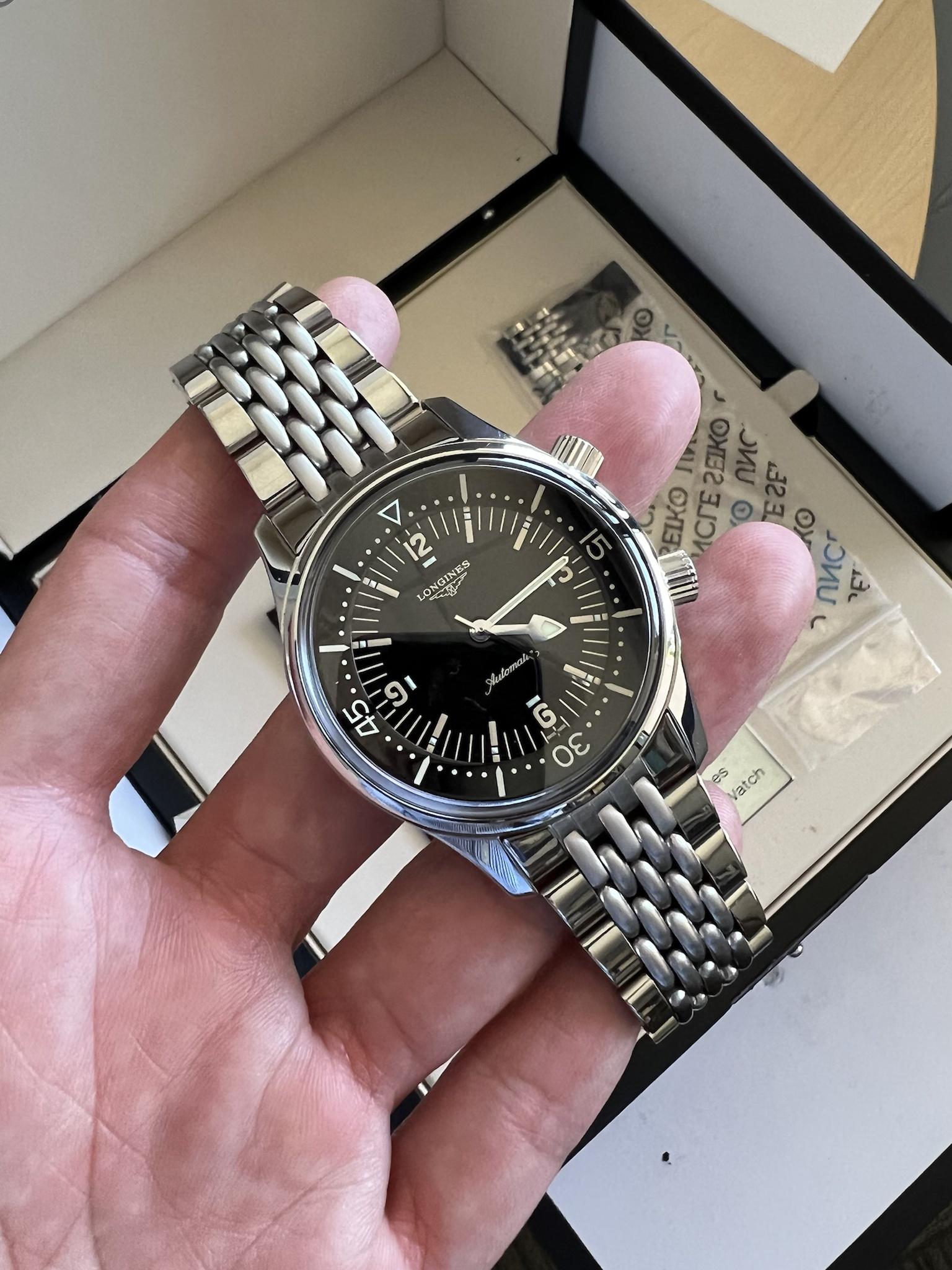 WTS Longines Legend Diver NO DATE box and card manual plus Uncle