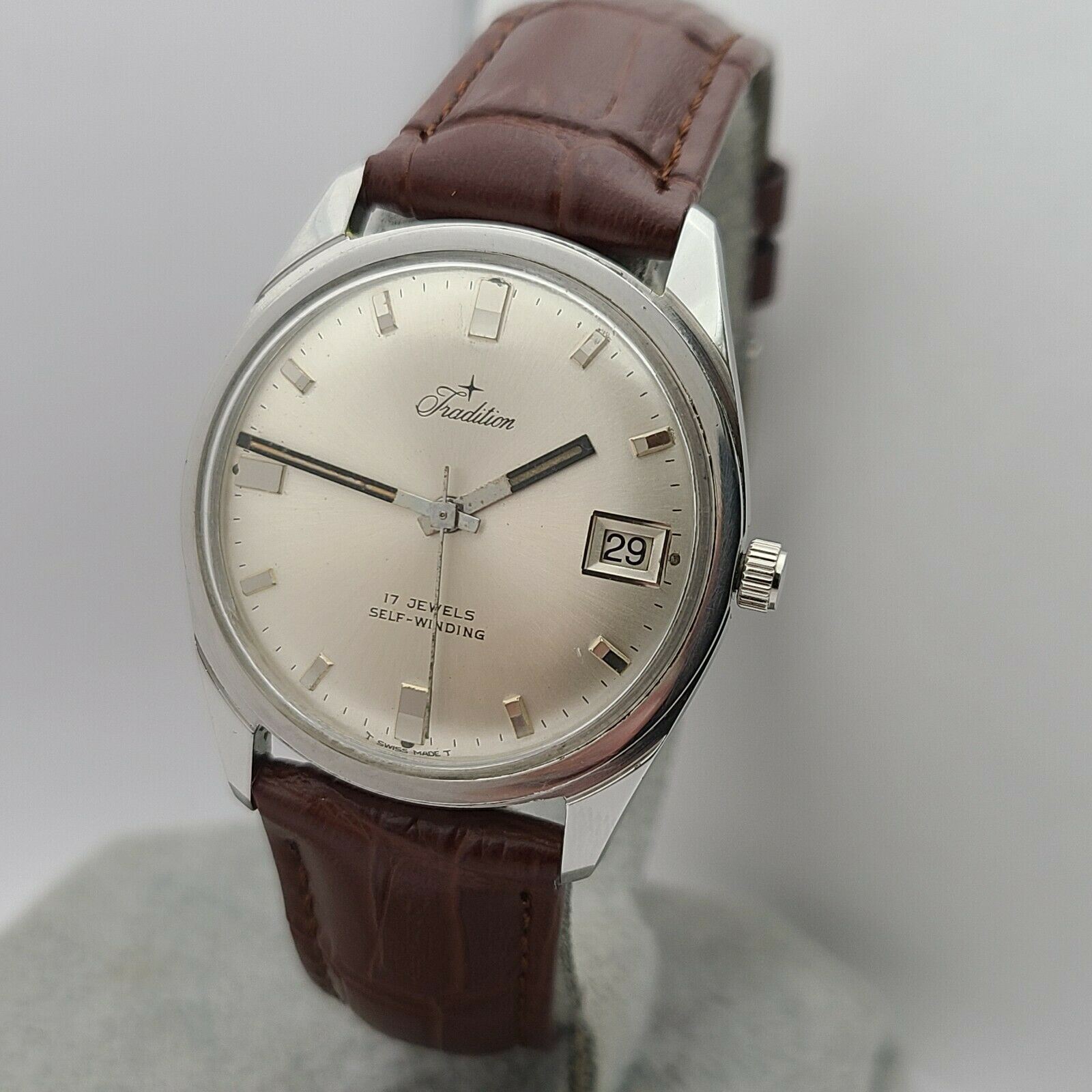 ヒルマン60s〜USA製vintage Searsラムスキンスエード パネ Vintage Sears Roebuck Tradition Men's Automatic watch AS 1713
