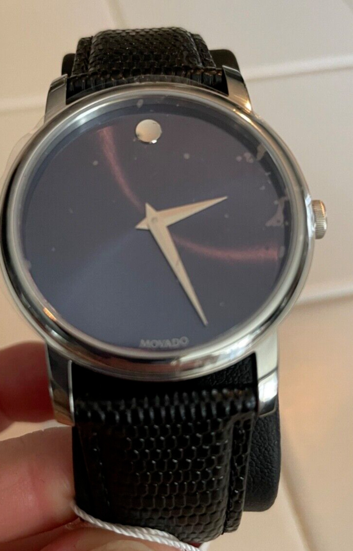 Movado Museum Watch Blue Face Silver Tone 01.1.14.6000