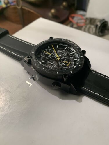 bulova precisionist men's 98b312 quartz chronograph black rubber strap watch