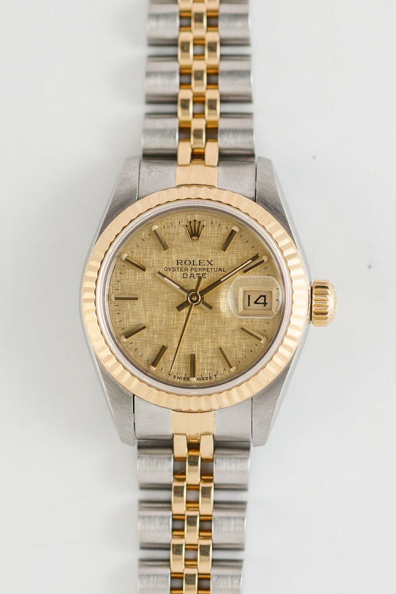 ROLEX DATEJUST Datejust Ref.69173 Linen Dial Linen Dial Combi Ladies ...