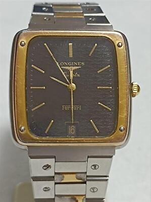 Longines Ferrari Watch Rectangle Black Date Made Men's Vintage
