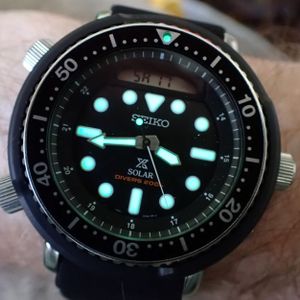299 USD] FS Seiko Prospex Black Watch - SNJ025 SOLAR ARNIE 200M ANA-DIGITAL  | WatchCharts