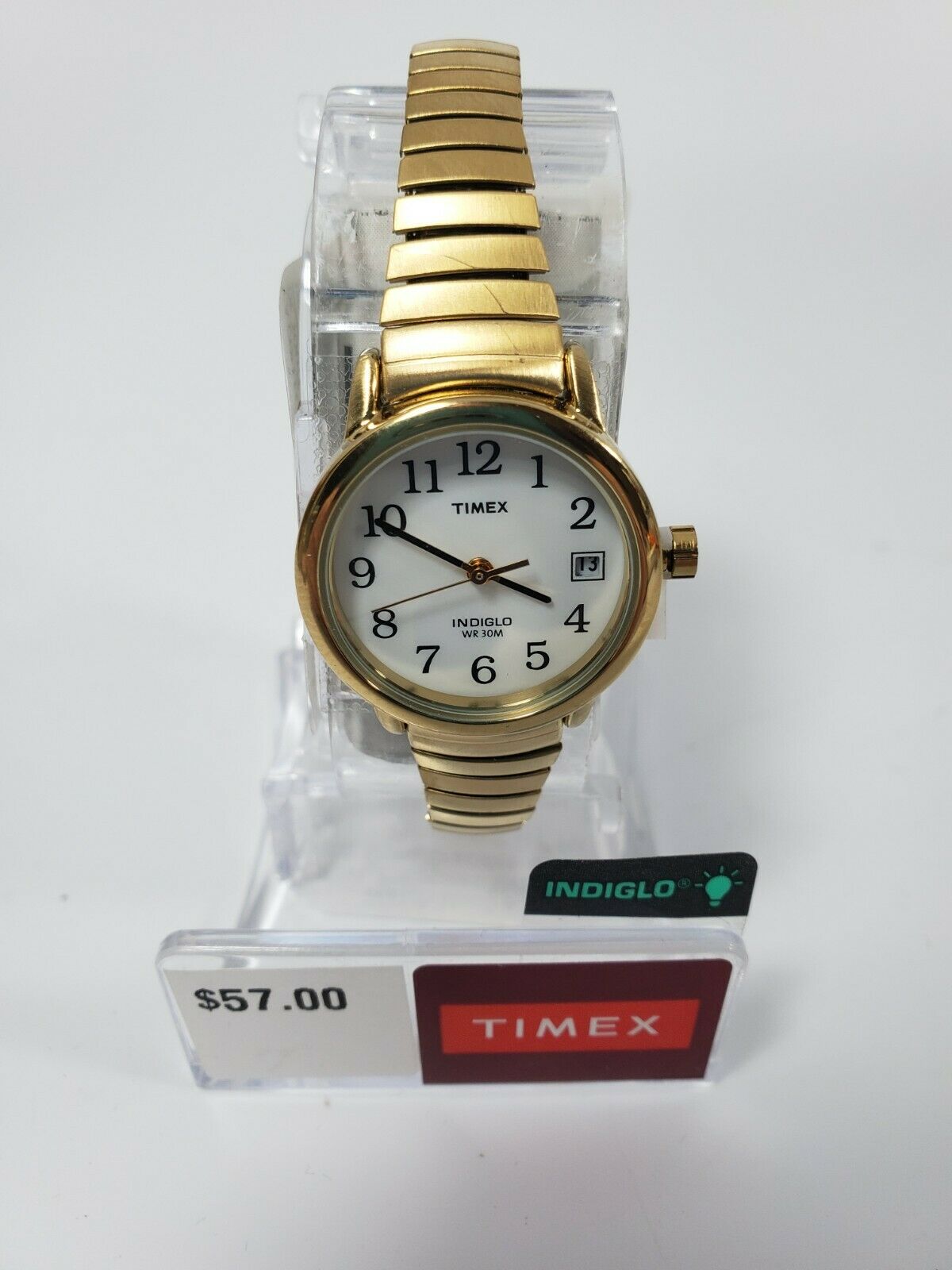 timex indiglo wr 30m gold