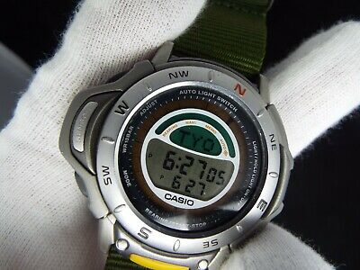 Vintage CASIO Digital Watch PRL-35 PRO TREK 1890 AUTO LIGHT COMPASS THERMO  | WatchCharts Marketplace