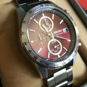Seiko Spirit SBTR001 Mecha-quartz Red Chronograph Watch | WatchCharts