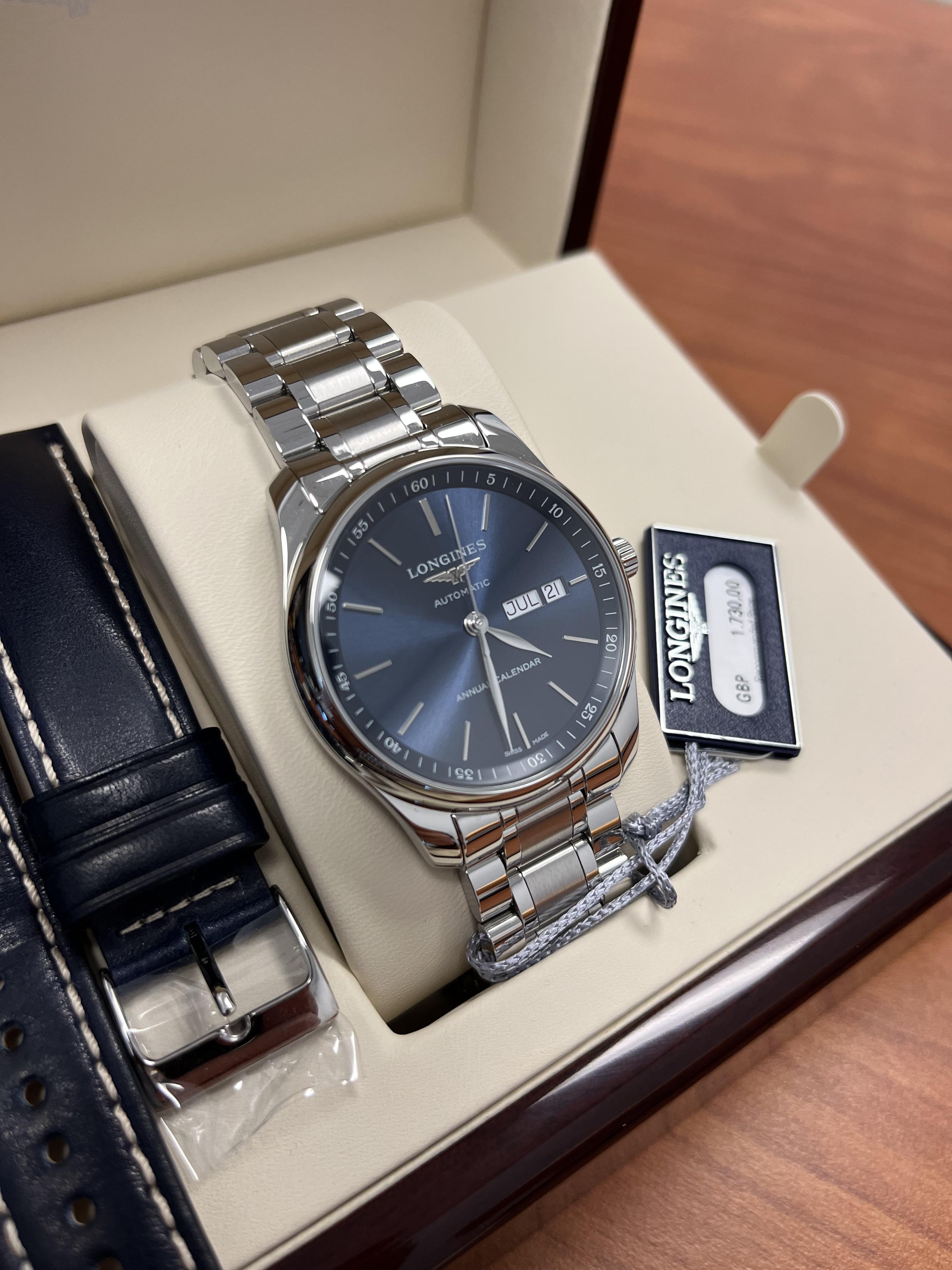 WTS Longines Master Collection Annual Calendar 40mm Blue Dial L2