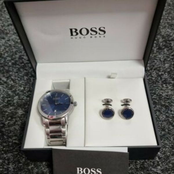 Almindeligt højde Den sandsynlige Hugo Boss HB.287.1.14.2921 Watch & Cufflinks Set | WatchCharts