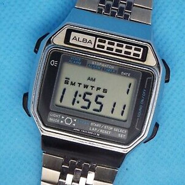 ヴィンテージ SEIKO セイコー アルバ Y823-5000 しゃべる時計 RARE VINTAGE DIGITAL WATCH SEIKO ALBA LCD VOICE ALARM