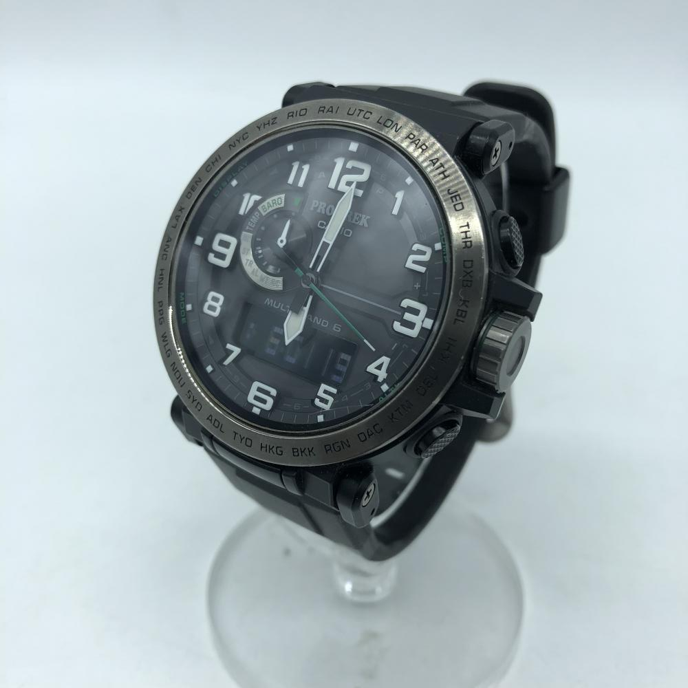 Used] CASIO PROTREK PRW-6600Y-1JF Black Watch Casio Pro Trek [19