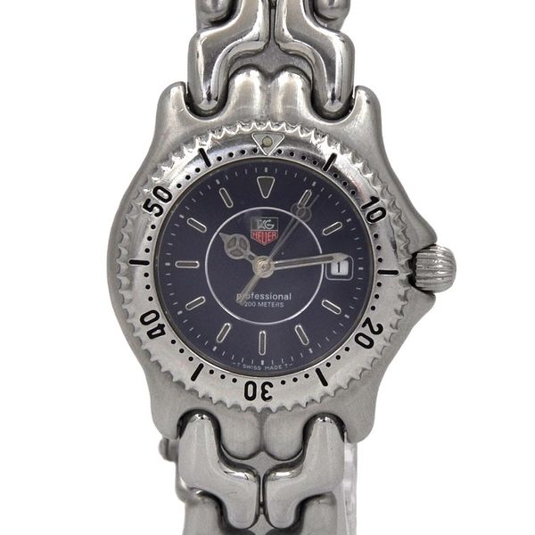 【FREE SHIPPING】 TAG Heuer Watch Professional Silver Navy Blue Cell