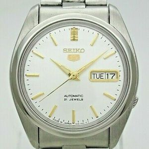 Vintage Seiko 5 Japan 21J Automatic 7S26 00X0 Steel Day Date Men's Wrist  Watch | WatchCharts