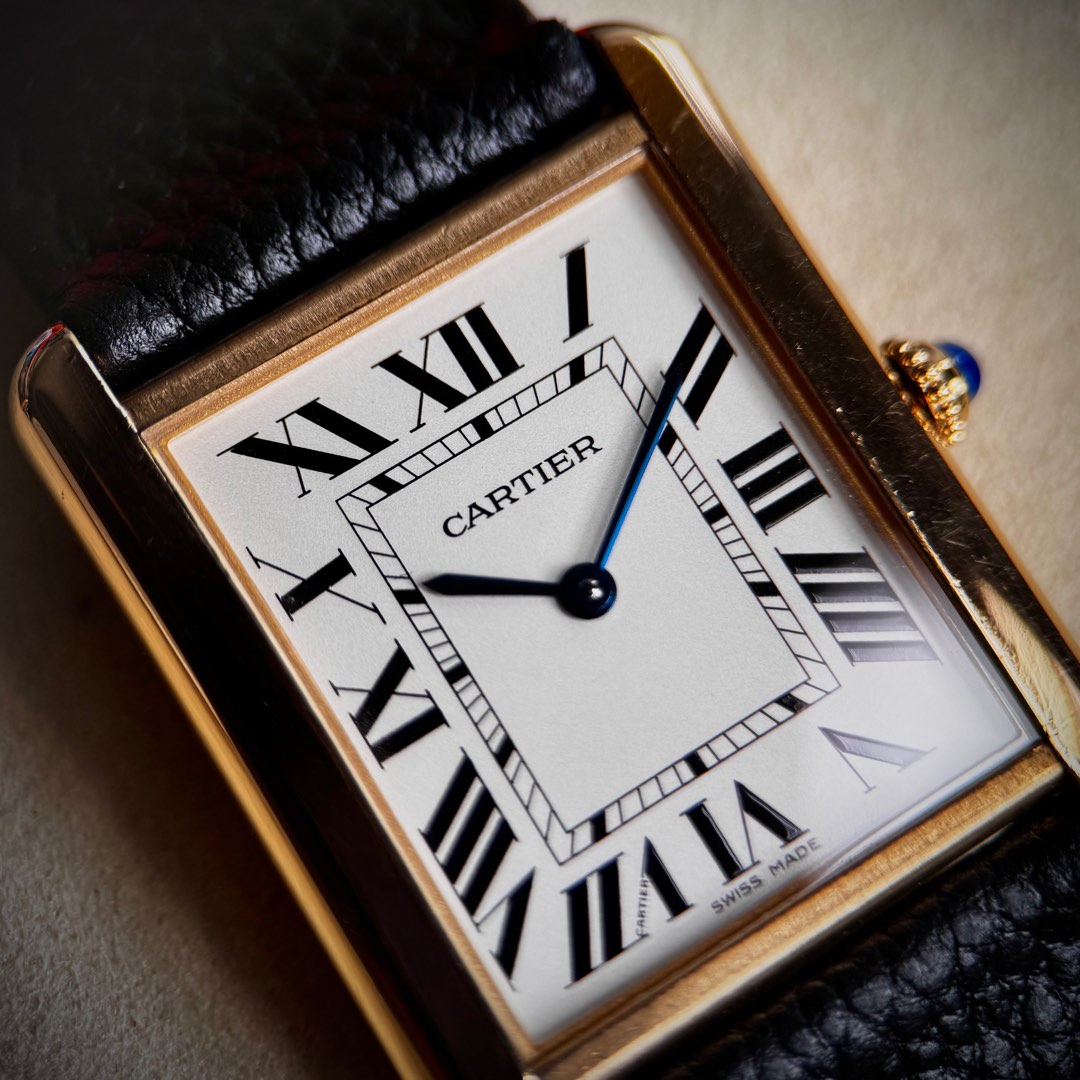 Cartier tank solo online large gold