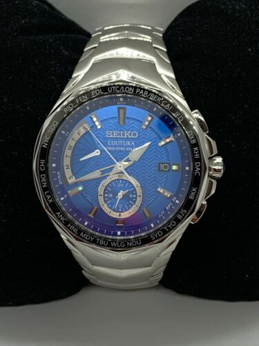 Seiko 8B63 0AK0 Men s Watch Day Date Solar Stainless Steel