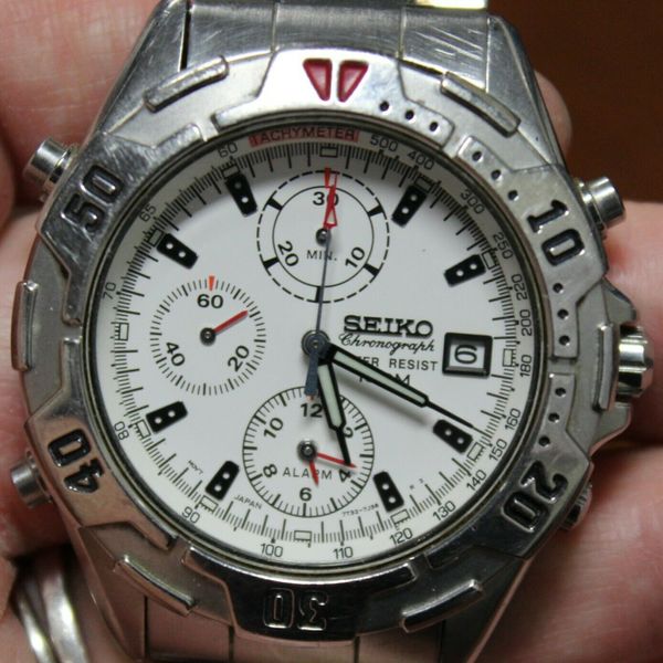 Seiko 7T32-7J38 Chronograph Stainless Steel Watch | WatchCharts Marketplace