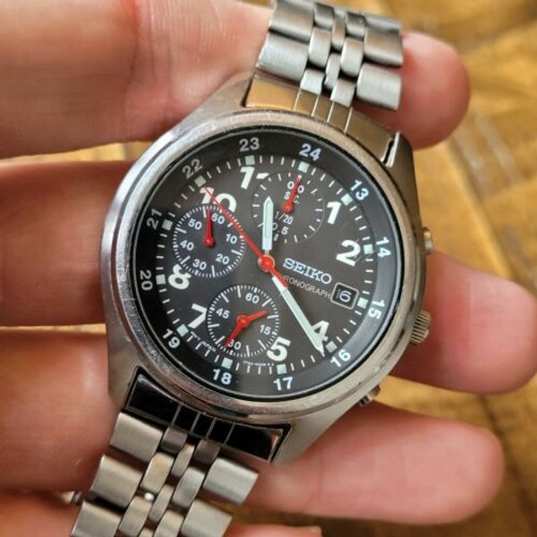 Seiko Vintage Chronograph Watch (7192-0CA0) - w/ OEM Stainless Steel  Bracelet | WatchCharts