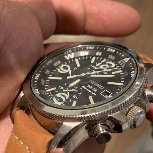 Seiko solar chronograph on sale compass