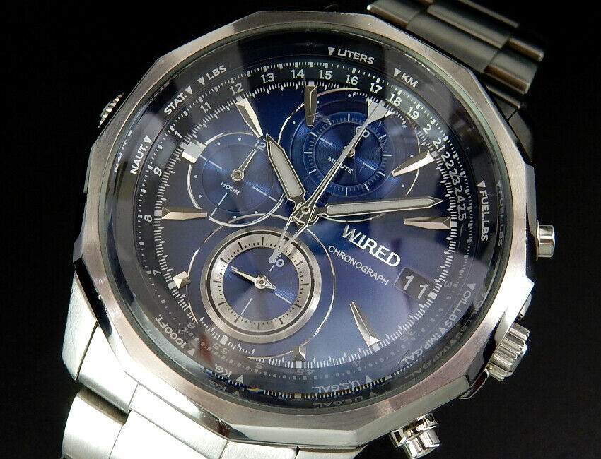 Working Seiko Wired Chronograph Quartz Mens Blue Watch VK67 reloj uhr from  Japan | WatchCharts
