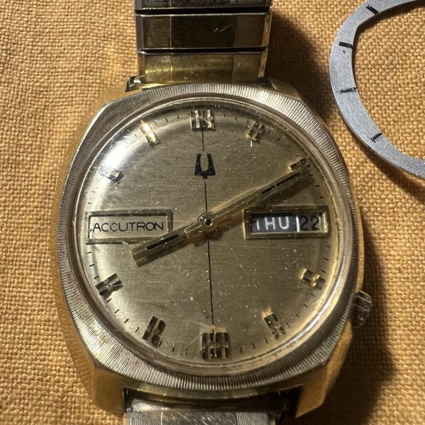 Verre De Montre Bulova Accutron Vintage - 33,8 Mm - Modèle 336AP #43 - Acrylique