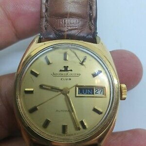 VINTAGE JAEGER LECOULTRE CLUB DAY DATE AUTOMATIC 17J CAL.AS1906 MENS