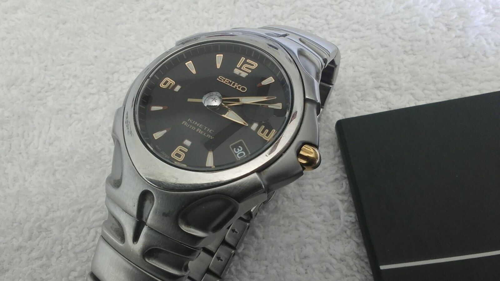 SEIKO MEN'S WATCH, KINETIC 5J22-0A10 AUTO RELAY 100 meter