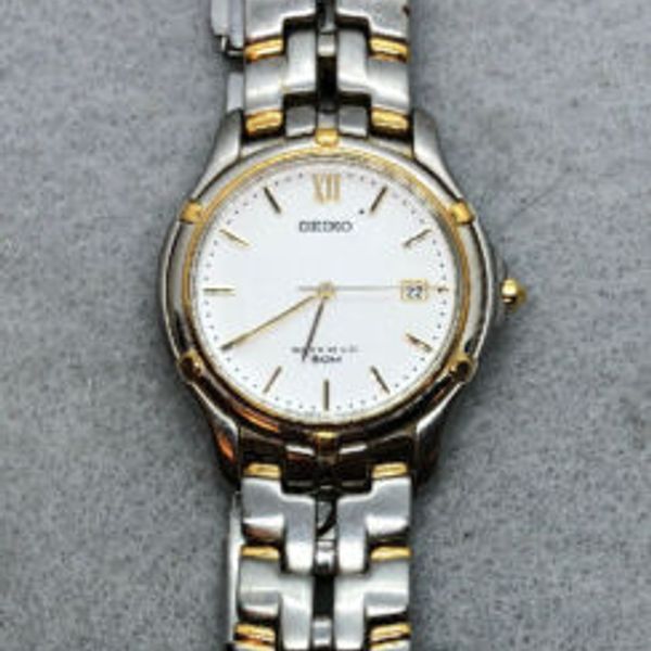 Seiko 7N32-0049 50mcTwo Tone Date Watch. Nice. New Battery. | WatchCharts