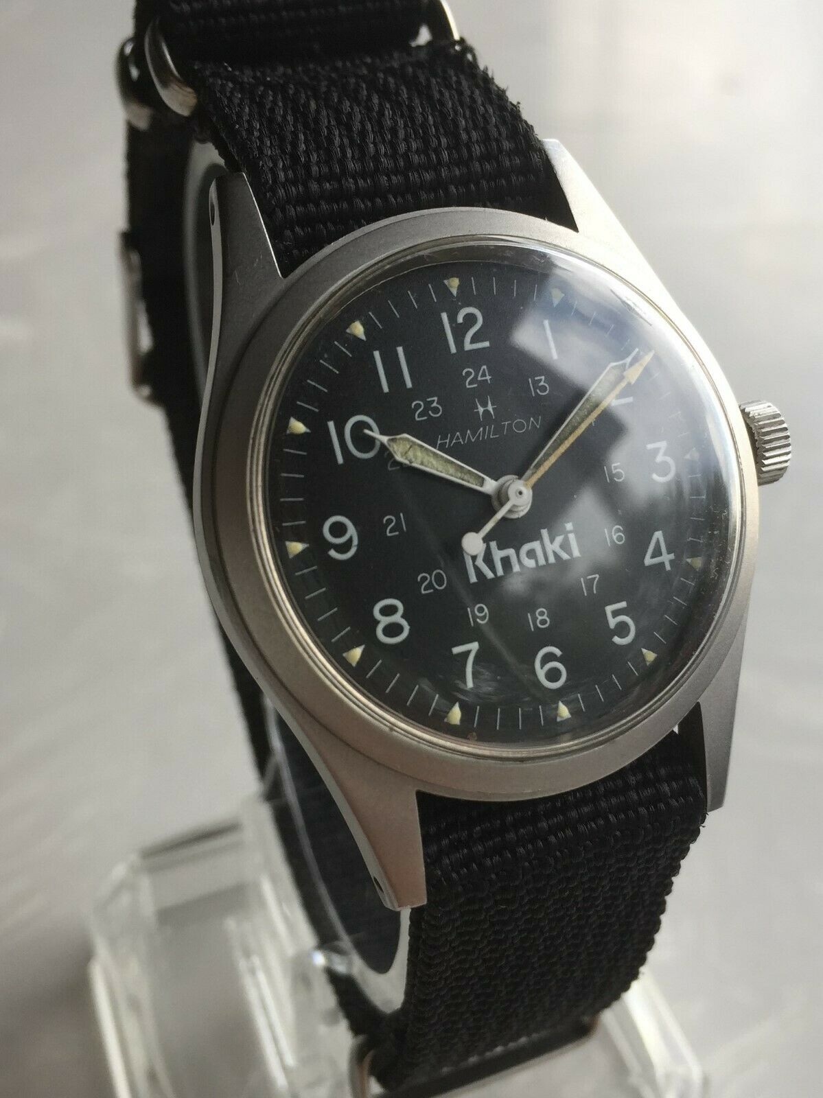 Vintage 1980's Hamilton Khaki 9415 Stainless Mechanical Military Watch +2  Straps | WatchCharts