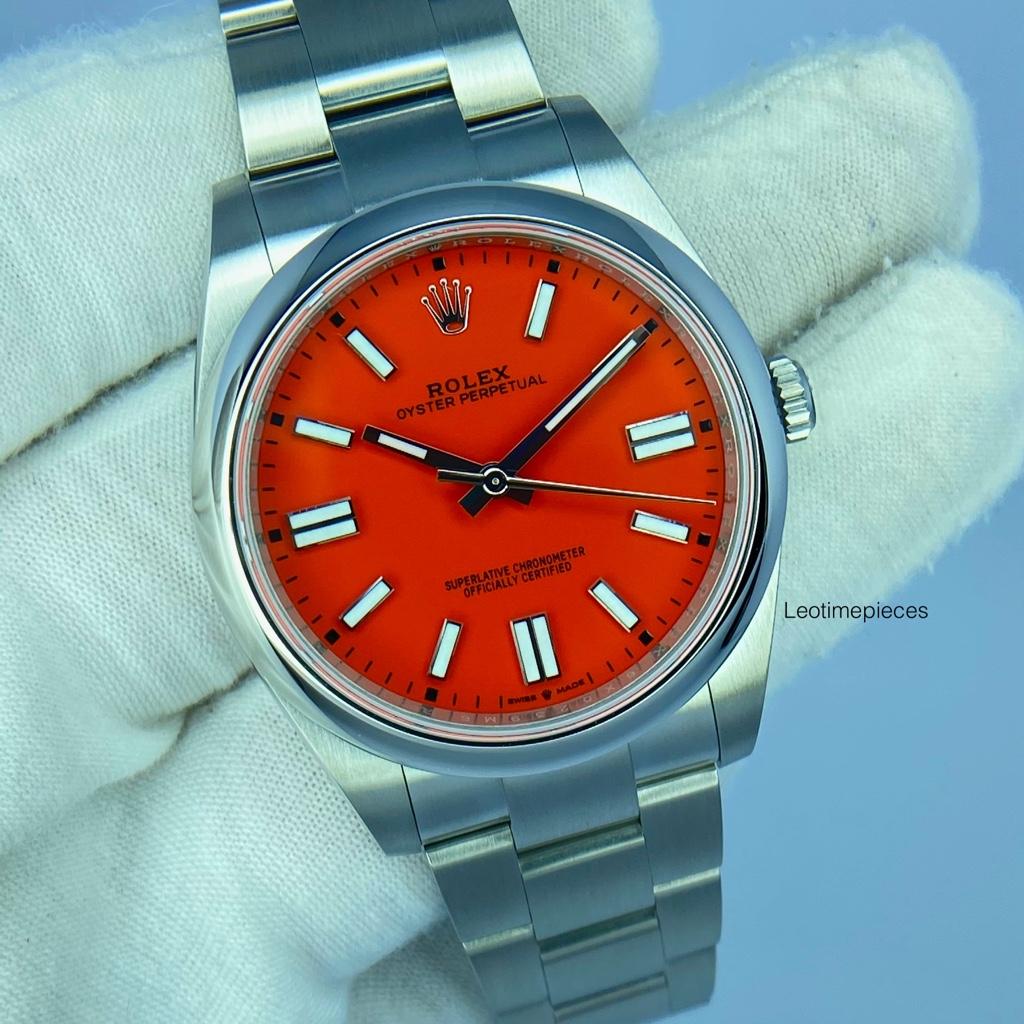 Rolex op discount 41 coral red