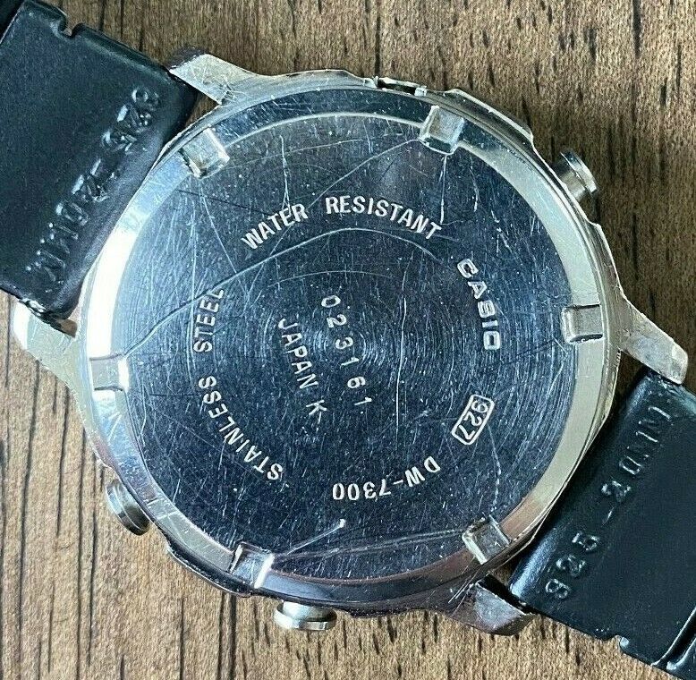 RARE Vintage 1990 Casio DW-7300 Quatro Graph Diver Watch Made in