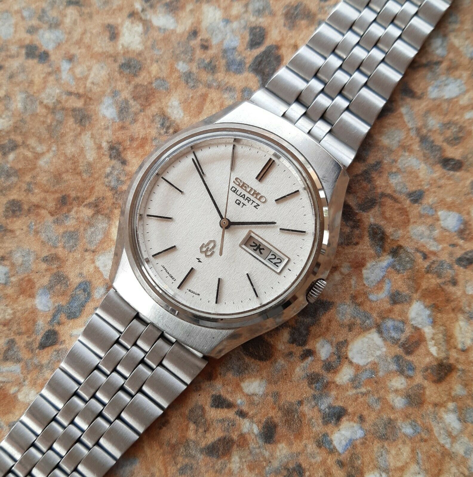 【1974年7月製/新品電池】セイコー クォーツ 0823-6000 デイデイト Vintage Seiko Quartz QT JDM 0823 6000 July 1974 Kanji O.P.
