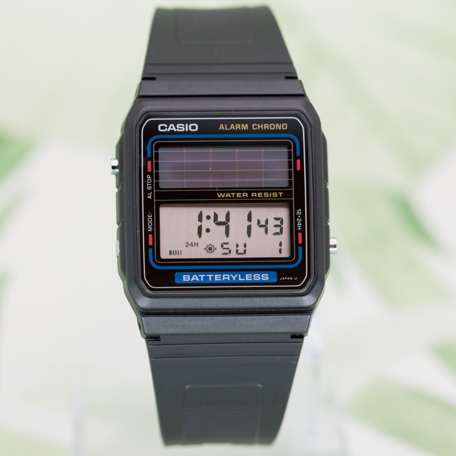 1986 NOS CASIO FB-90W BATTERYLESS VINTAGE DIGITAL WATCH JAPAN