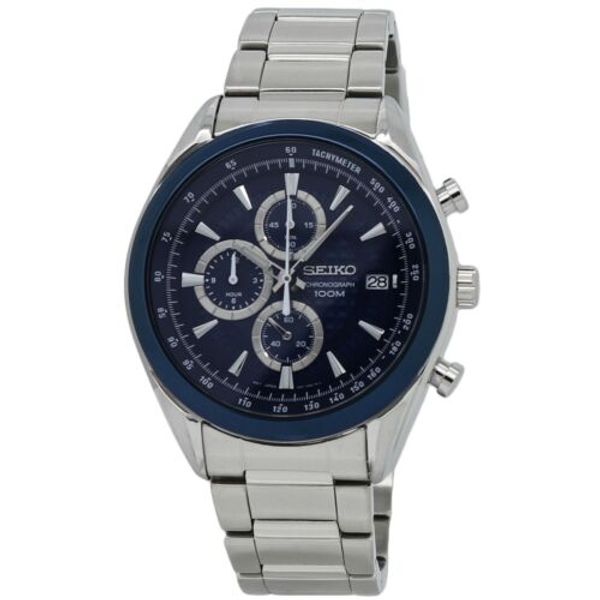 Seiko Chronograph Blue Dial Men's Quartz Watch SSB177 | WatchCharts