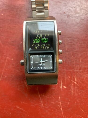 SEIKO ALBA AKA V091 5000 Very Rare Digital and Analog Combo 10bar