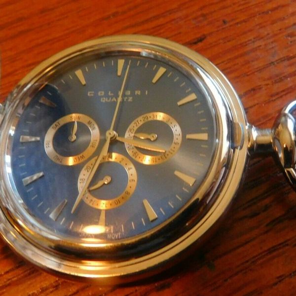 Colibri Quartz Chronograph Pocket Men's Watch, with fob, needs battery