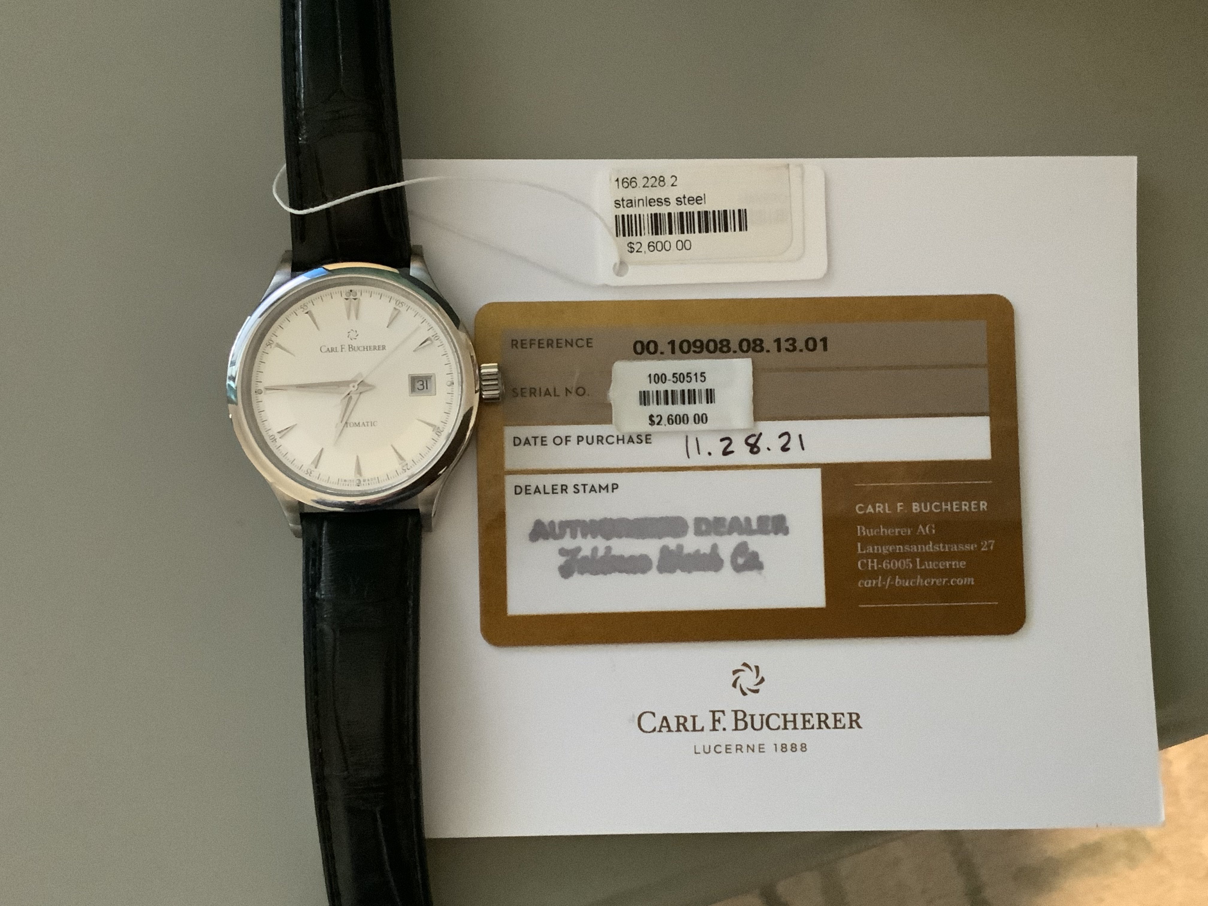 1 600 USD FS Carl F. Bucherer Manero 38mm John Wick Ref