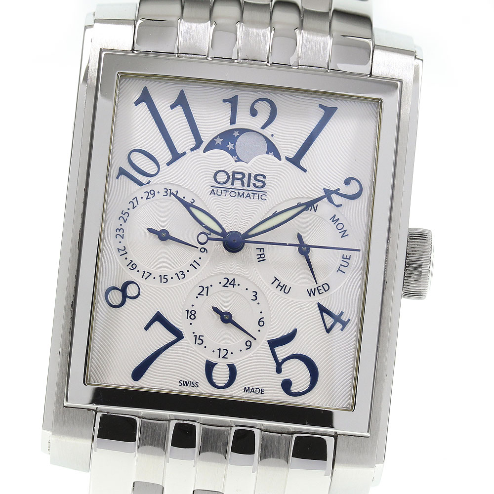 Good Condition With Box ORIS Oris Rectangular Moon Phase 7658 Automatic Men s 711539 Used WatchCharts Marketplace