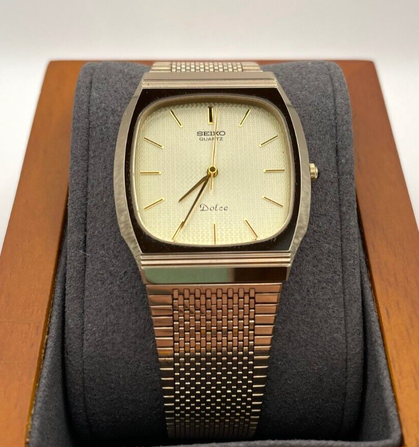 w048] Seiko Dolce Watch 7731-5091 Tungsten Junk Mens Quartz Gold