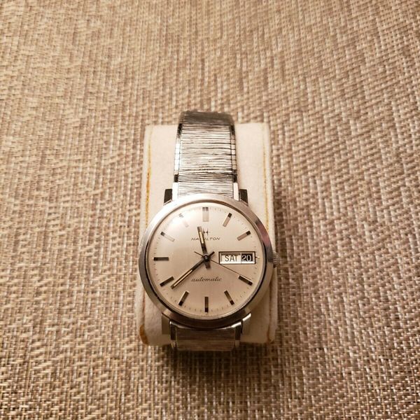 Hamilton Vintage Men's Swiss Day Date Automatic Watch *RUNNING