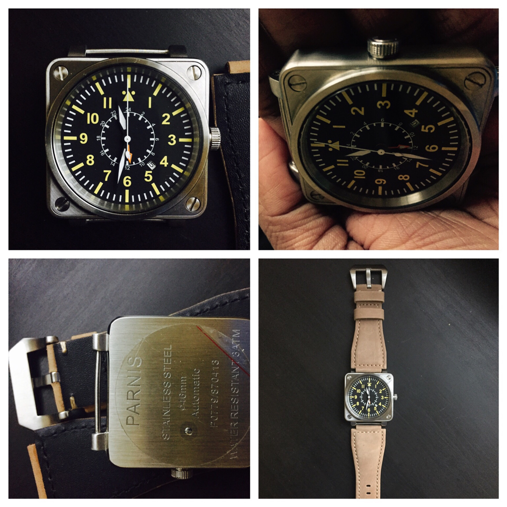 Parnis GMT Bell and Ross Homage new strap Cheap WatchCharts