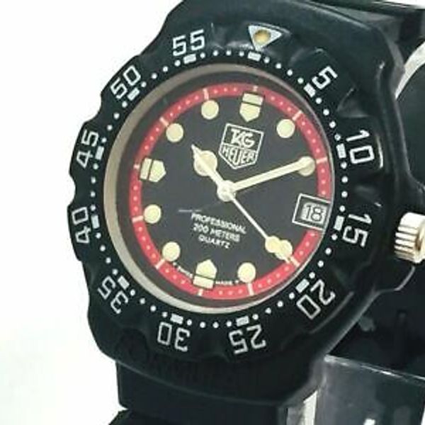 TAG HEUER Watch 383.513/1 Formula 1 Black New Battery Quartz Date T2531