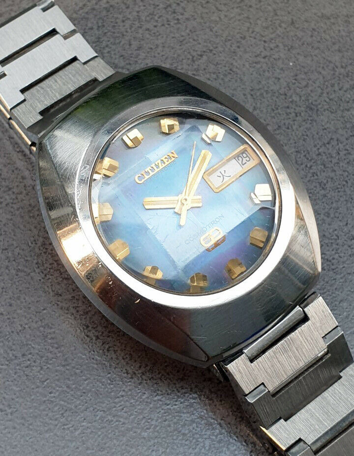 Citizen Electronic Cosmotron 4-790073 Blue Dial October 1973 Mens