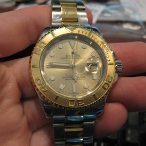 Rolex Yacht-Master 18k two tone ref 16623 MOP Ruby dial Mother of