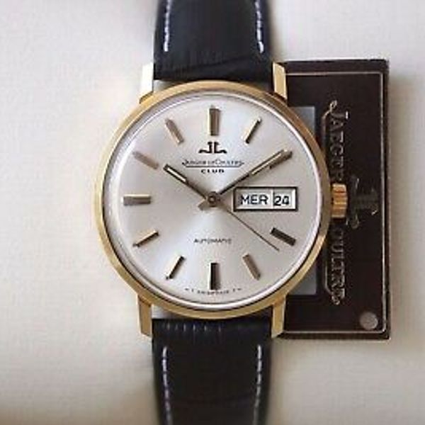 18K SOLID GOLD JAEGER LECOULTRE CLUB DAY/DATE AUTOMATIC—MINT DIAL—REF