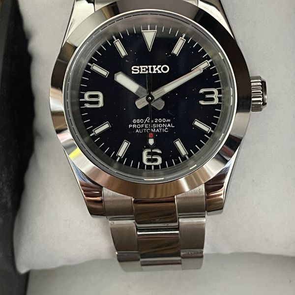 [$260 USD] Seiko Explorer Mod Deep Blue Dial | WatchCharts