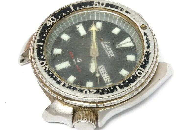 Laser quartz shiojiri y143a japan diver watch for repairs or for