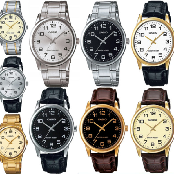 Casio Men's MTP-V001 Waterproof Stainless Steel/Leather Watch | WatchCharts