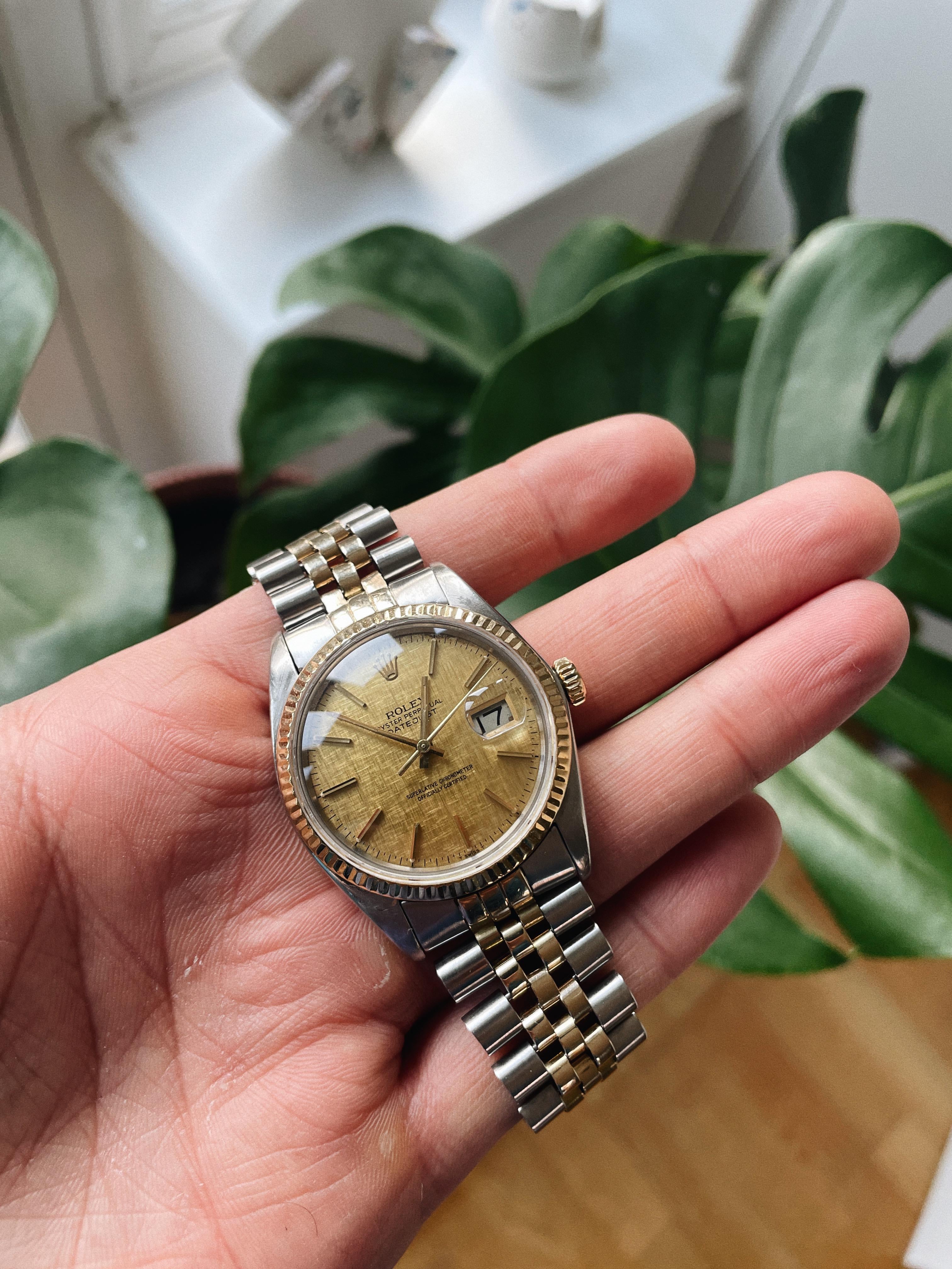 WTS 1985 Rolex Datejust Bi metal 16013 Linen Dial 4250 GBP