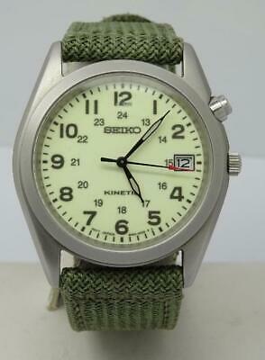 træ Rationalisering frugtbart Rare SEIKO Kinetic Military 5M62-0C30 Lumibrite Dial SKH233 Watch  (Serviced) | WatchCharts