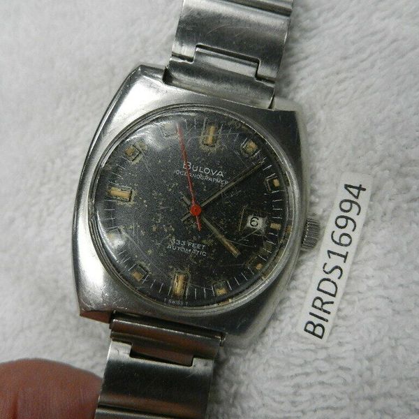 1969 BULOVA OCEANOGRAPHER 333 FEET AUTOMATIC DATE WATCH WORKING! CLEAN ...